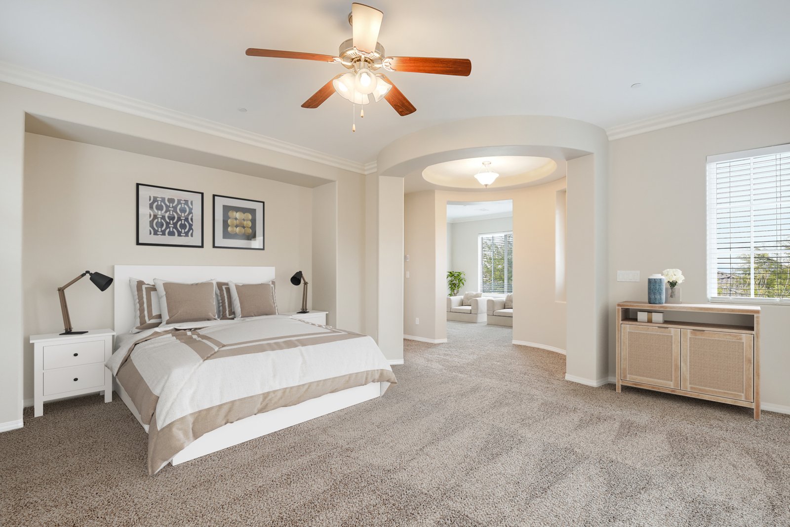 Master bedroom after virtual staging